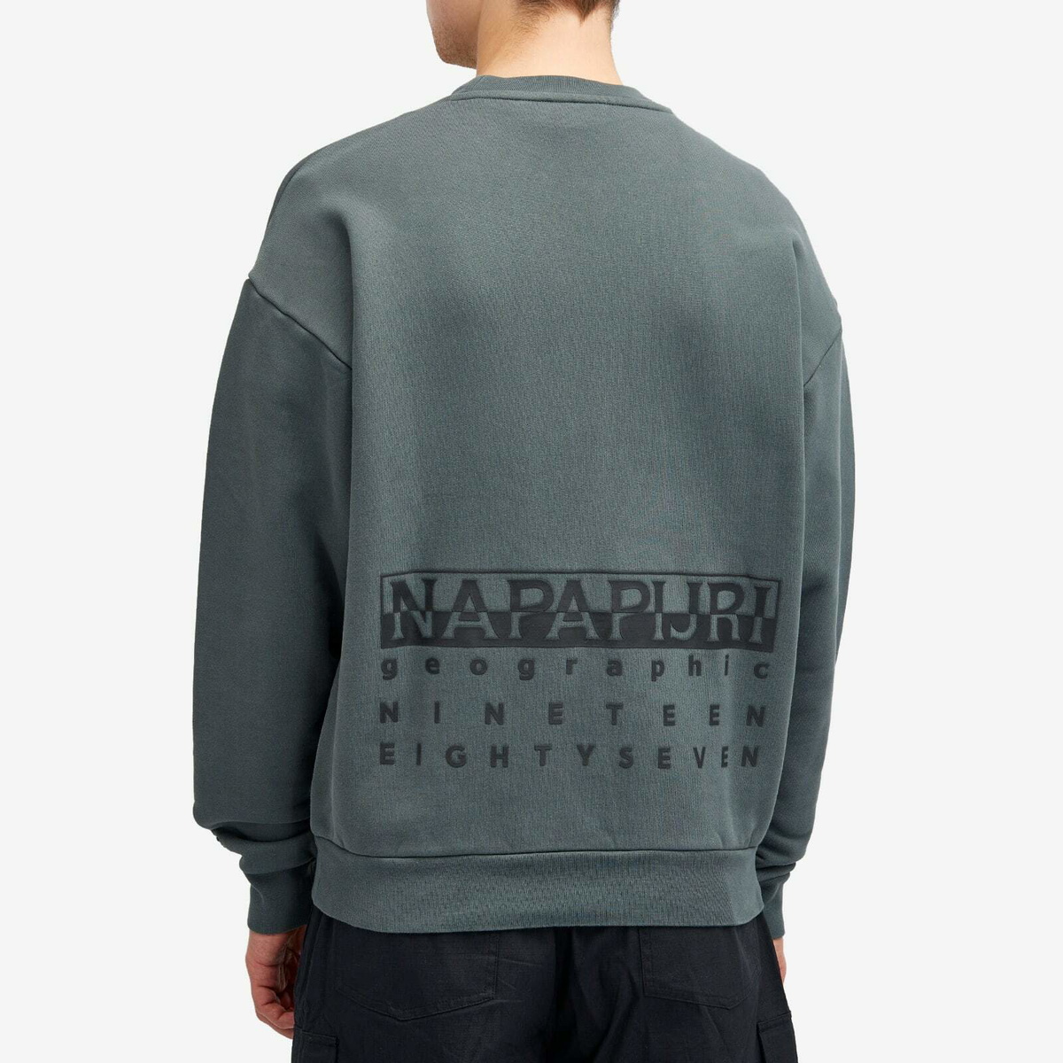 Napapijri Men's Premium 1987 Crew Sweatshirt in Green Napapijri