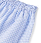 Isaia - Gingham Cotton Boxer Shorts - Blue