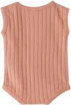 The Campamento Baby Pink Happy Flower Bodysuit