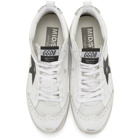 Golden Goose White and Black Wall Mid Star Sneakers