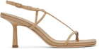 Studio Amelia Beige Cross Front 70 Heeled Sandals