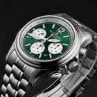 Revue Thommen Air Speed Chronograph Automatic Green Dial Mens Watch 16041.6434