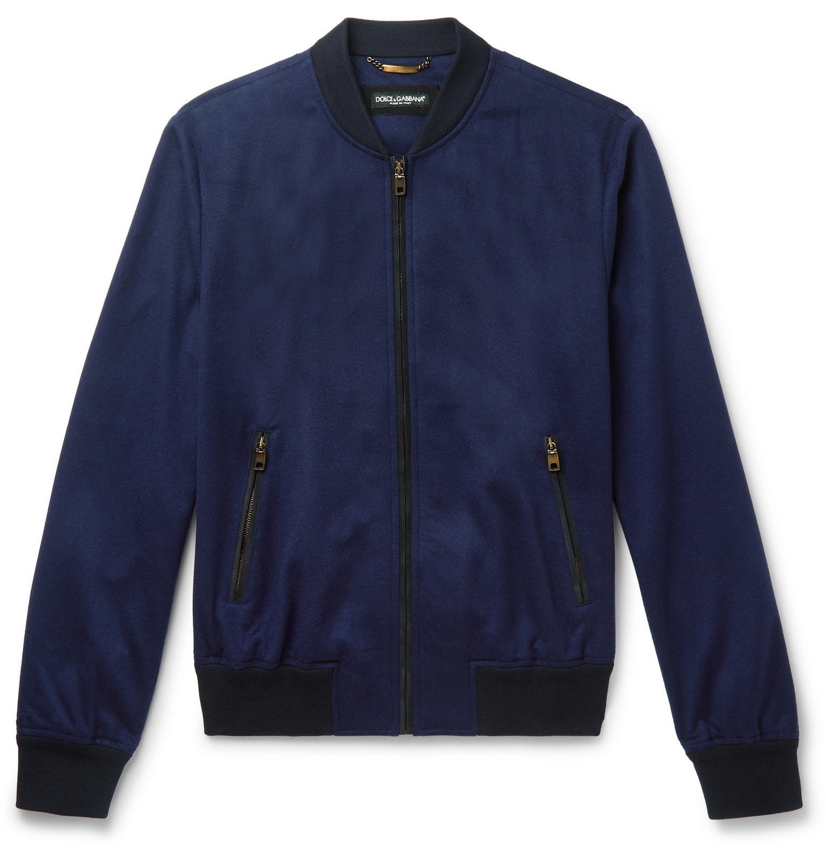 Dolce & Gabbana - Cashmere Bomber Jacket - Blue Dolce & Gabbana