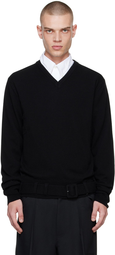 Photo: Random Identities Black Belted Sweater