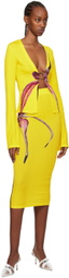 Louisa Ballou Yellow Graphic Cardigan