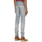 AMIRI Blue Military Art Patch Jeans