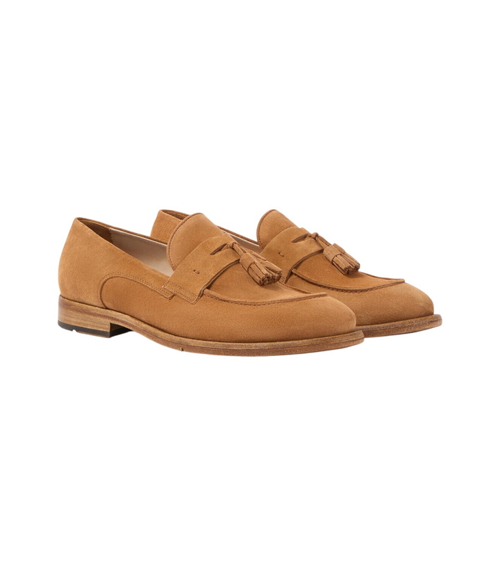 Photo: Eleventy Tasseled suede penny loafers
