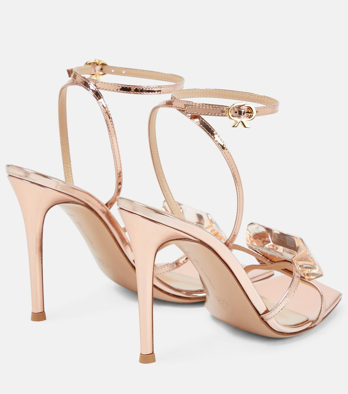 Gianvito Rossi JAIPUR SANDAL サンダル Jaipur 105 embellished leather sandals in metallic