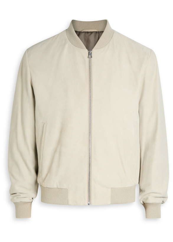 Photo: Boss X David Beckham Milo Suede Bomber Jacket Beige