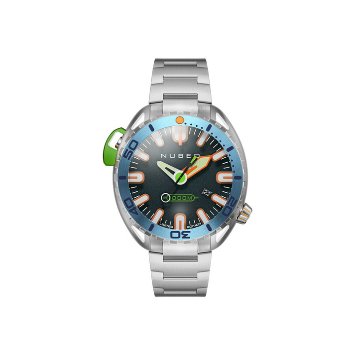 Photo: Nubeo Aluminaut Blue Dial Mens Watch NB-6115-66