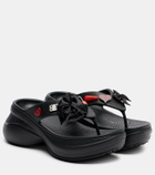 Balenciaga x Crocs Jibbitz platform thong sandals