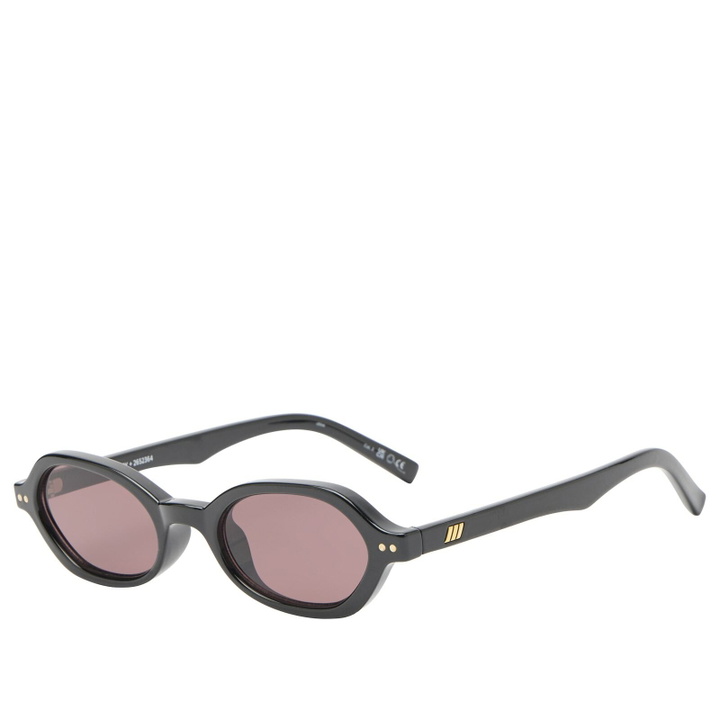 Photo: Le Specs Foundry + Sunglasses in Black/Smokey Brown Mono 