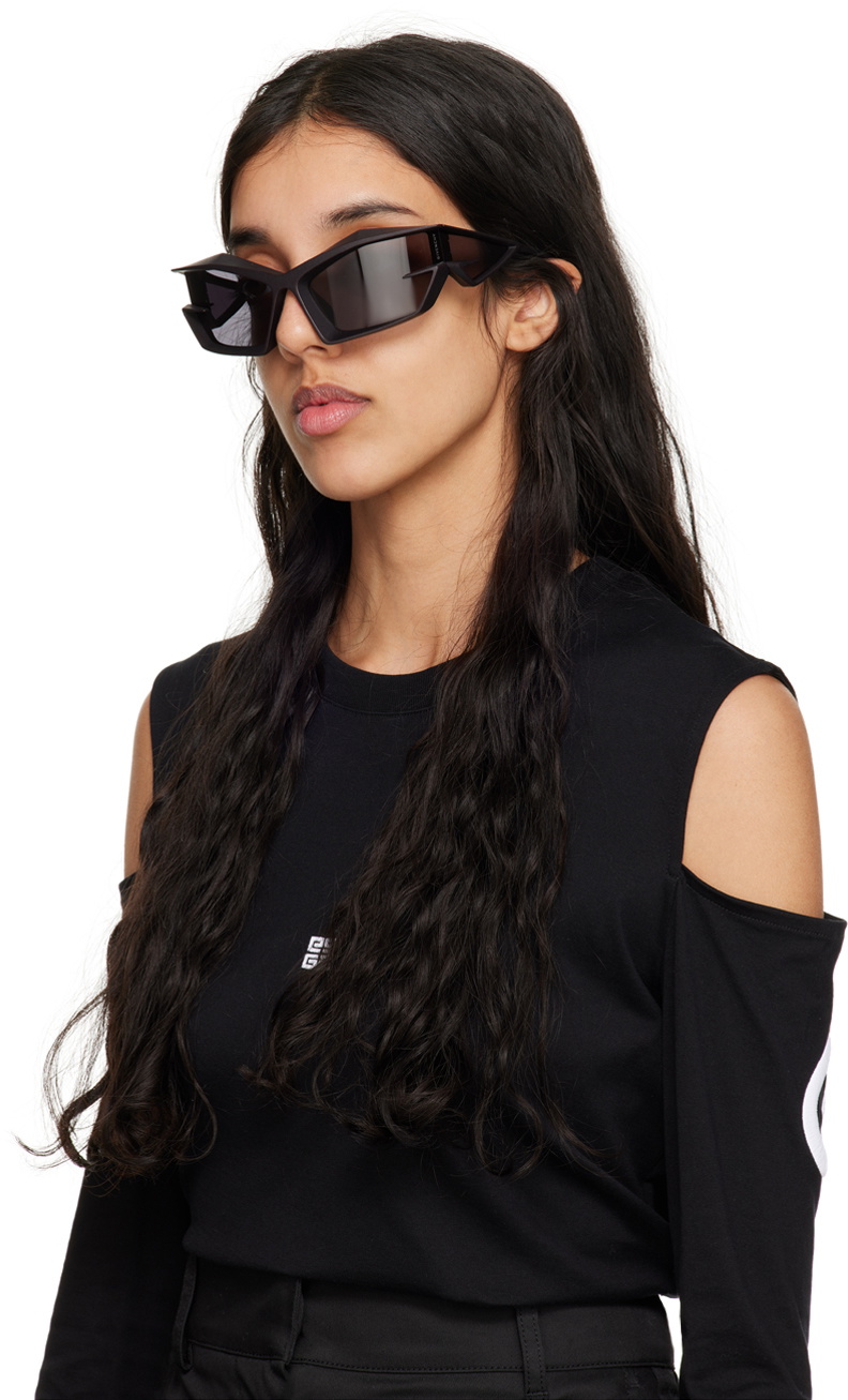 Givenchy Black 3D Giv Cut Sunglasses Givenchy display picture 2