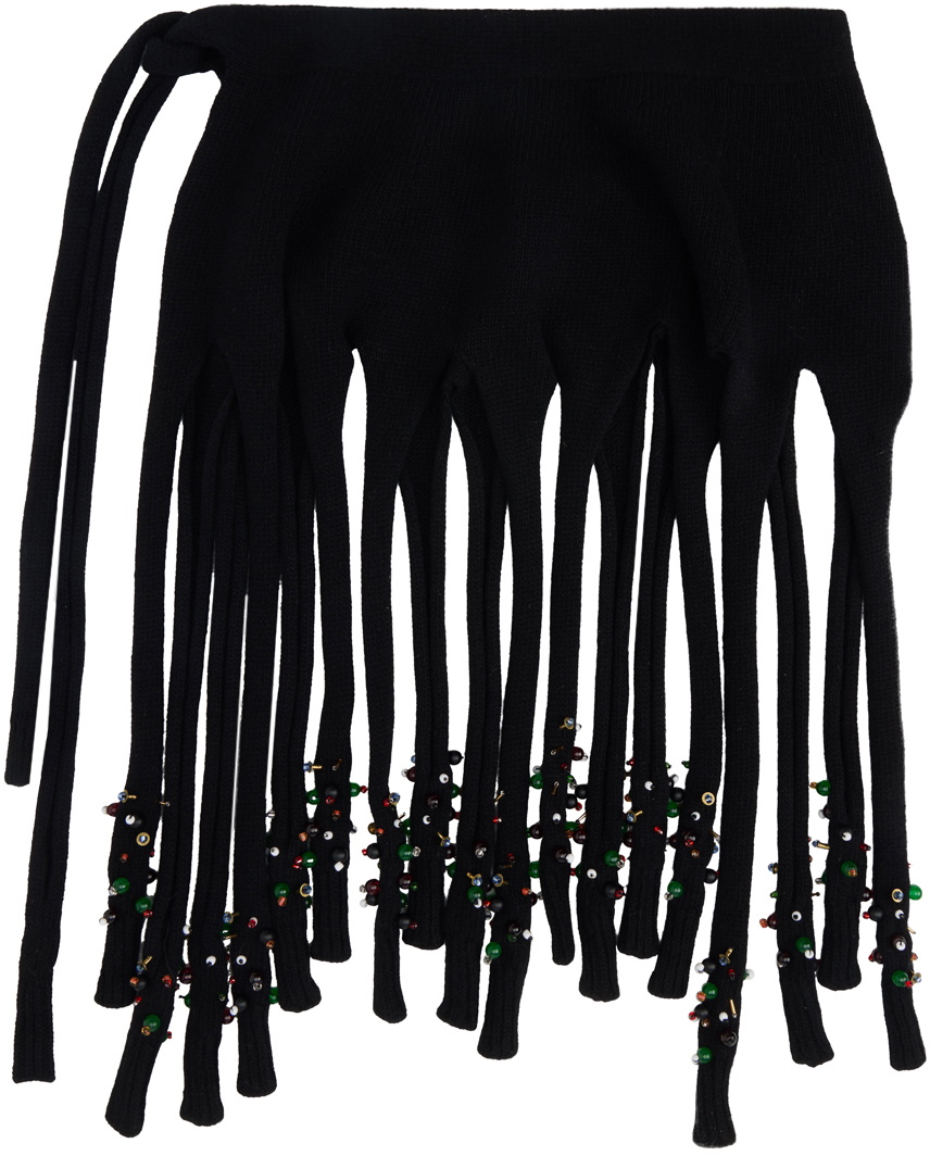J.Kim Black Beaded Belt