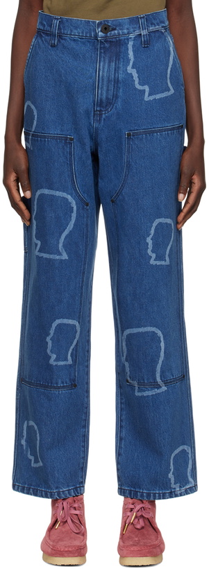Photo: Brain Dead Navy Double Knee Jeans
