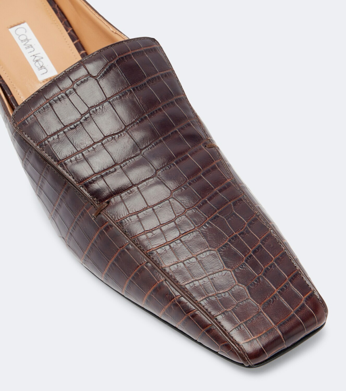Calvin Klein Collection Tilda croc-effect leather slingback pumps