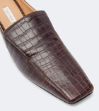 Calvin Klein Collection Tilda croc-effect leather slingback pumps