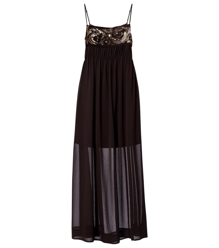 Photo: Xu Zhi Sequined chiffon maxi dress