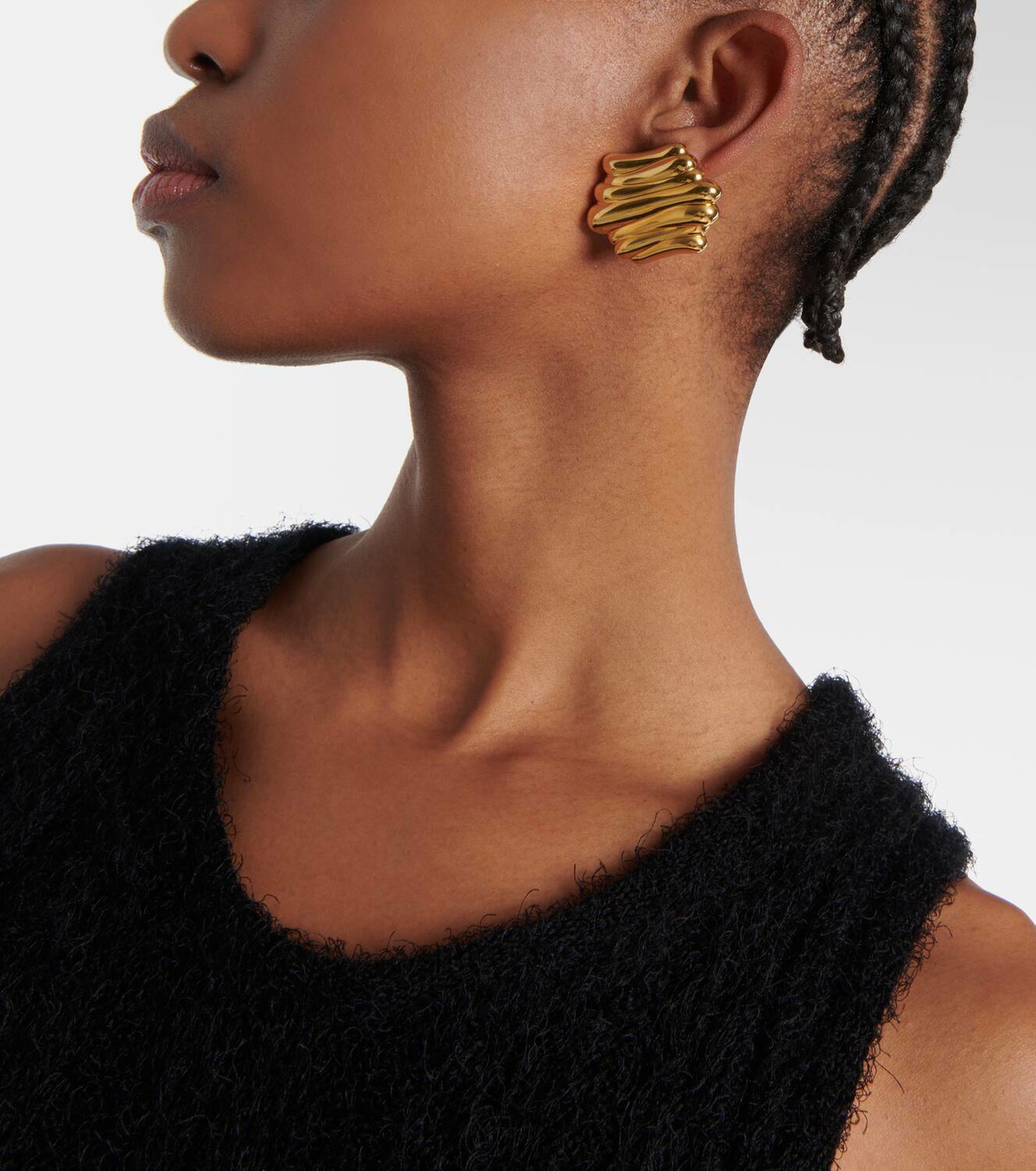 Khaite Crema 18kt gold-plated earrings