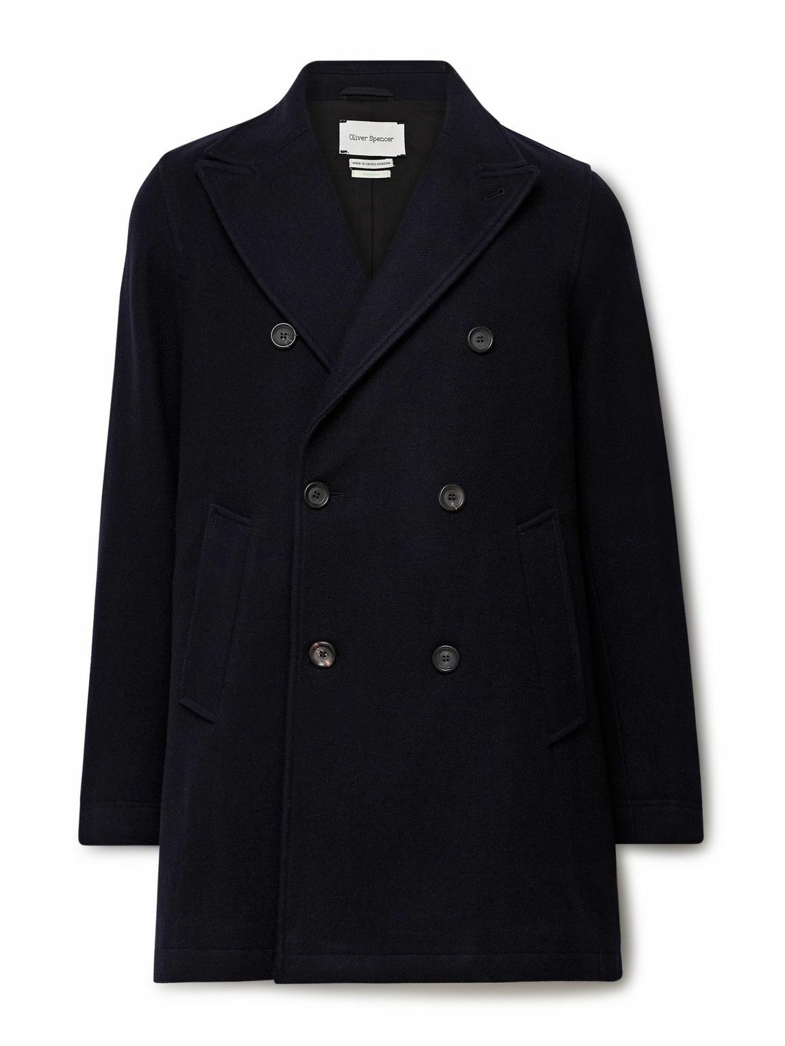 Oliver Spencer - Albion Double-Breasted Felt Coat - Blue