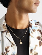 Foundrae - Element Internal Compass Rhodium-Plated 18-Karat White and Yellow Gold Diamond Pendant Necklace