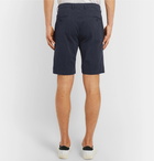 Aspesi - Slim-Fit Washed Cotton-Twill Shorts - Men - Navy