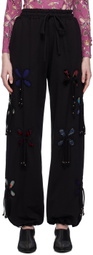 J.Kim Black Petals Lounge Pants