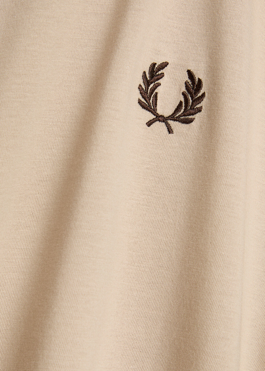 Fred Perry Twin Tipped Logo Cotton T-shirt Ecru