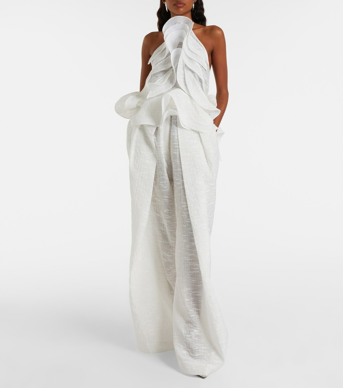 Maticevski Étoile Wave ruffled top