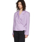 Pyer Moss Purple Wrap Blazer