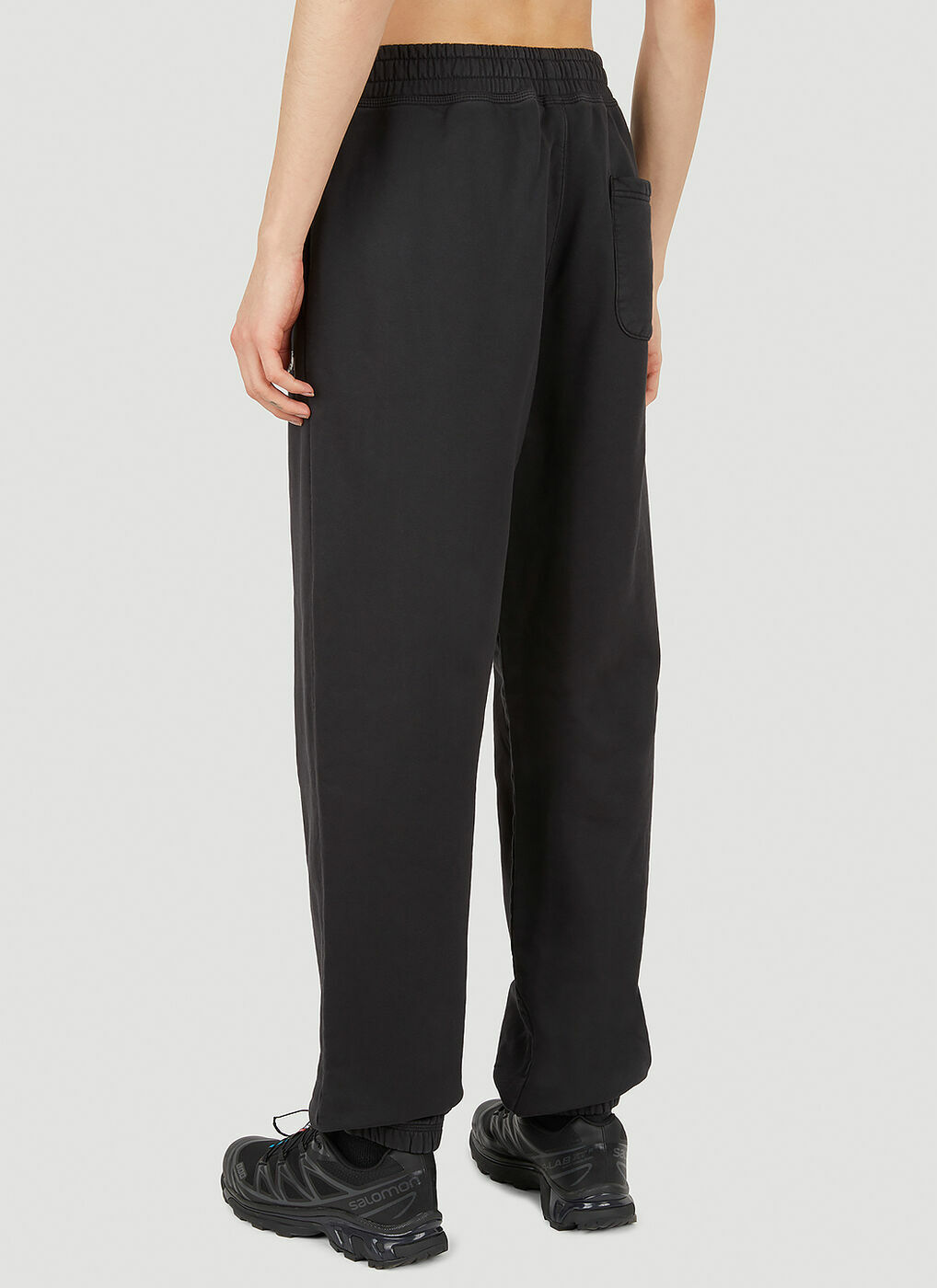 うと　Stussy ブラック スラックス ウエストゴム Stüssy - Stock Logo Track Pants in Black Stussy