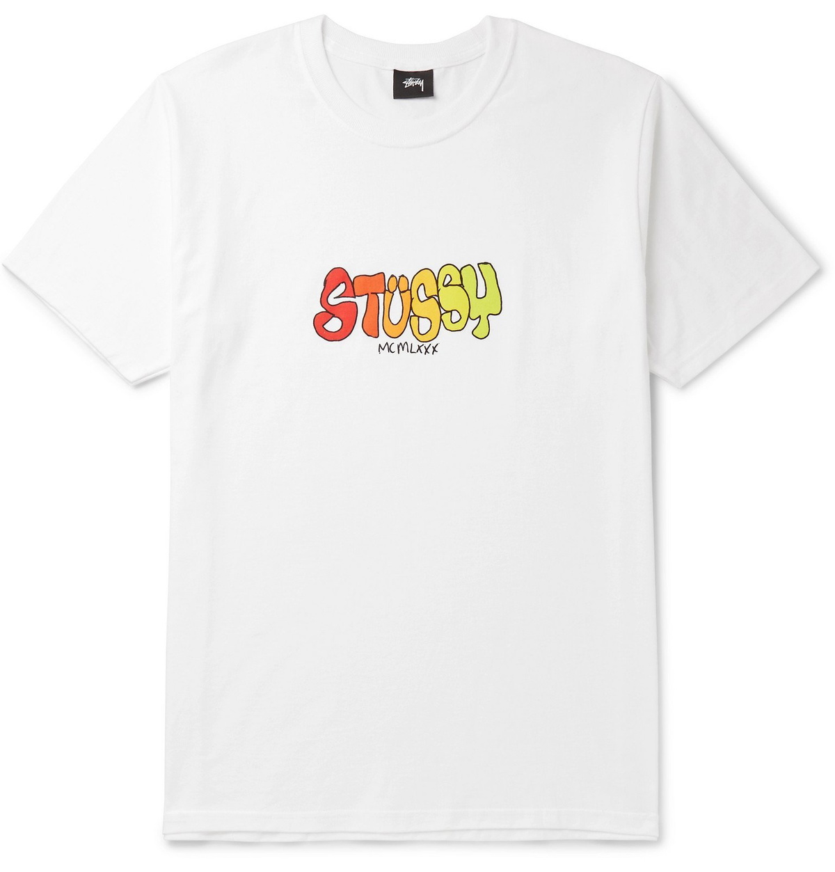 Stüssy - Logo-Print Cotton-Jersey T-Shirt - White Stussy