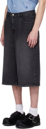 ADER error Black Sig; TRS Tag 01 Denim Shorts