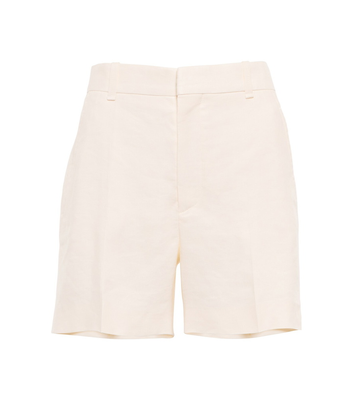 Photo: Chloe - High-rise linen and silk shorts