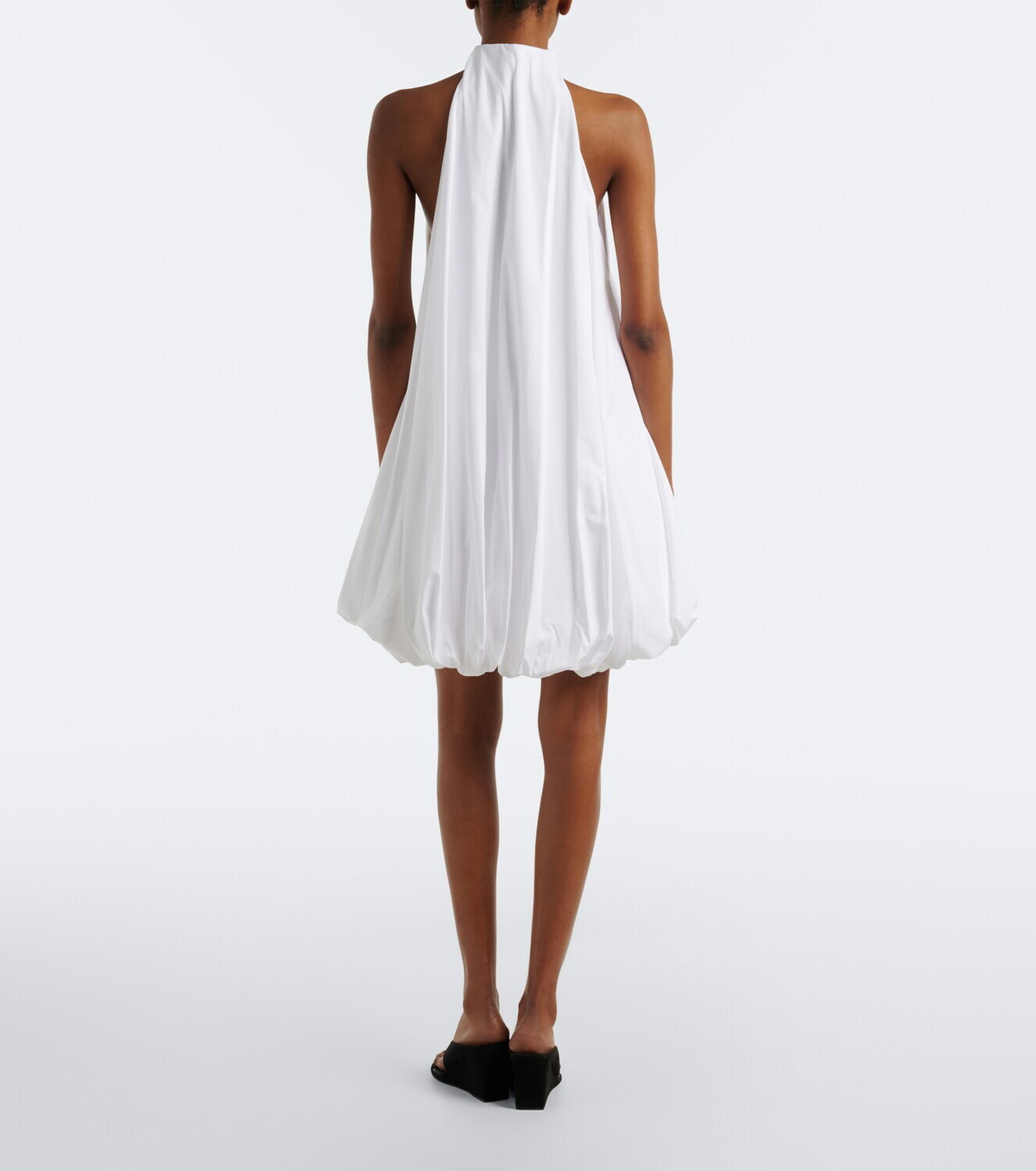 Alaïa Halterneck cotton poplin minidress