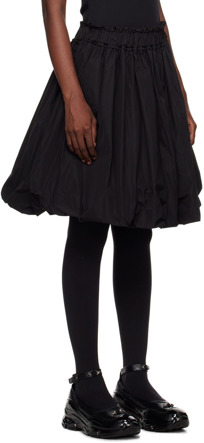 Simone Rocha Black Gathered Miniskirt Simone Rocha