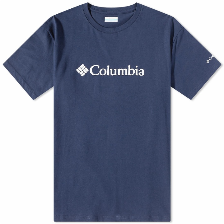 Photo: Columbia Men's CSC Basic Logo T-Shirt in Collegiate Navy/White