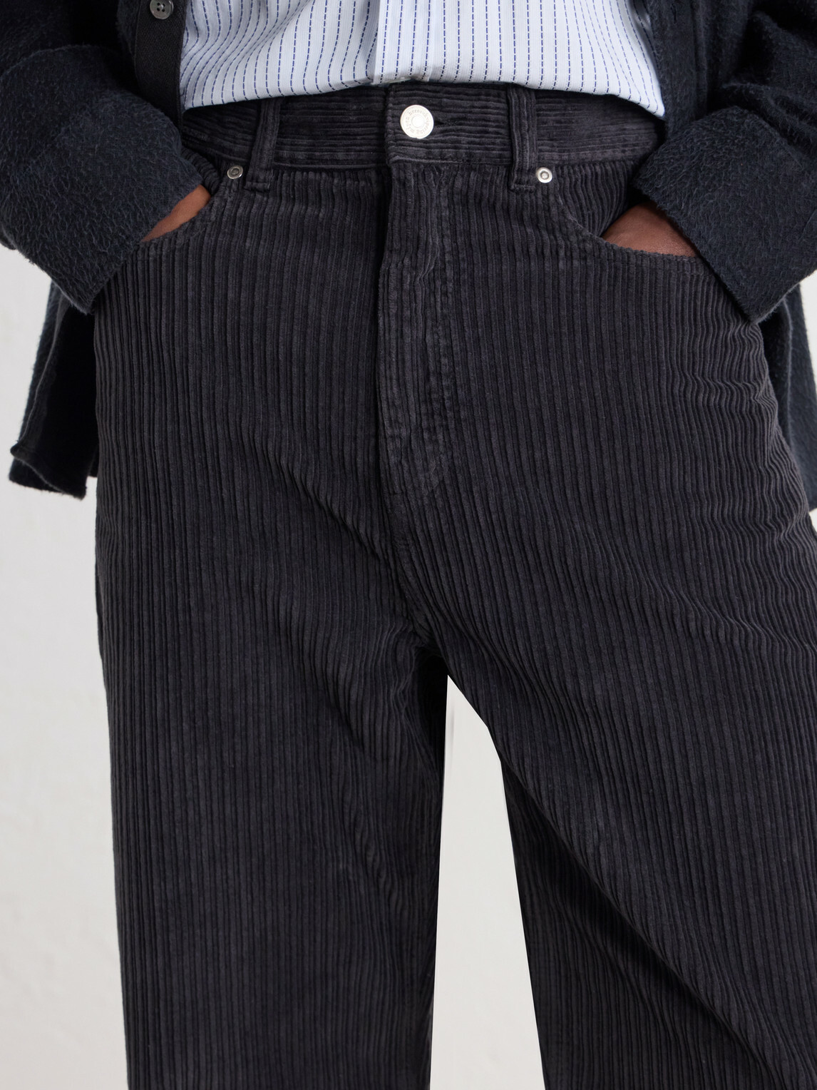 mfpen - Straight-Leg Cotton-Corduroy Trousers - Black