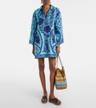 Etro Paisley oversized cotton minidress