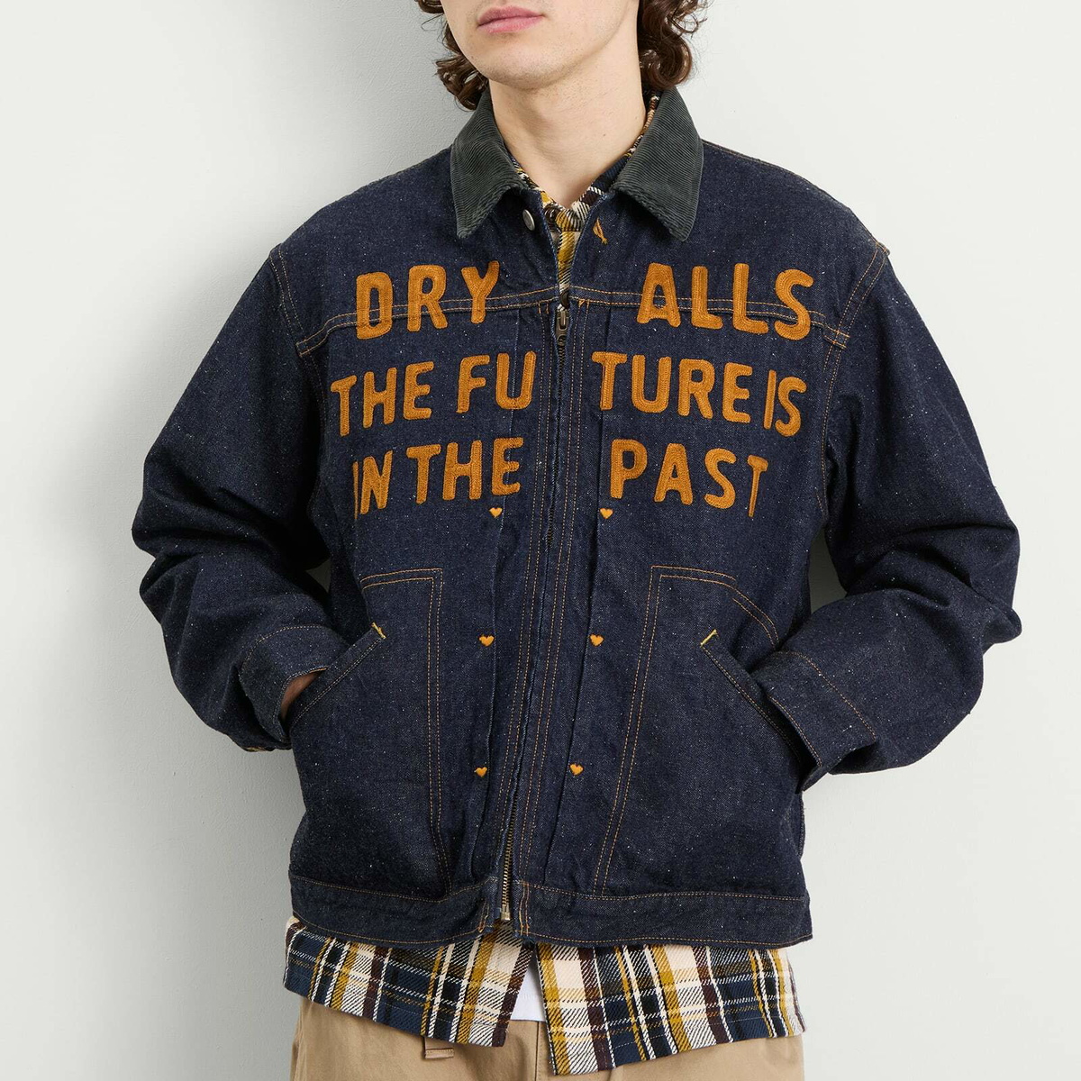 Human Made Men's Zip Denim Work Jacket in Indigo Human Made