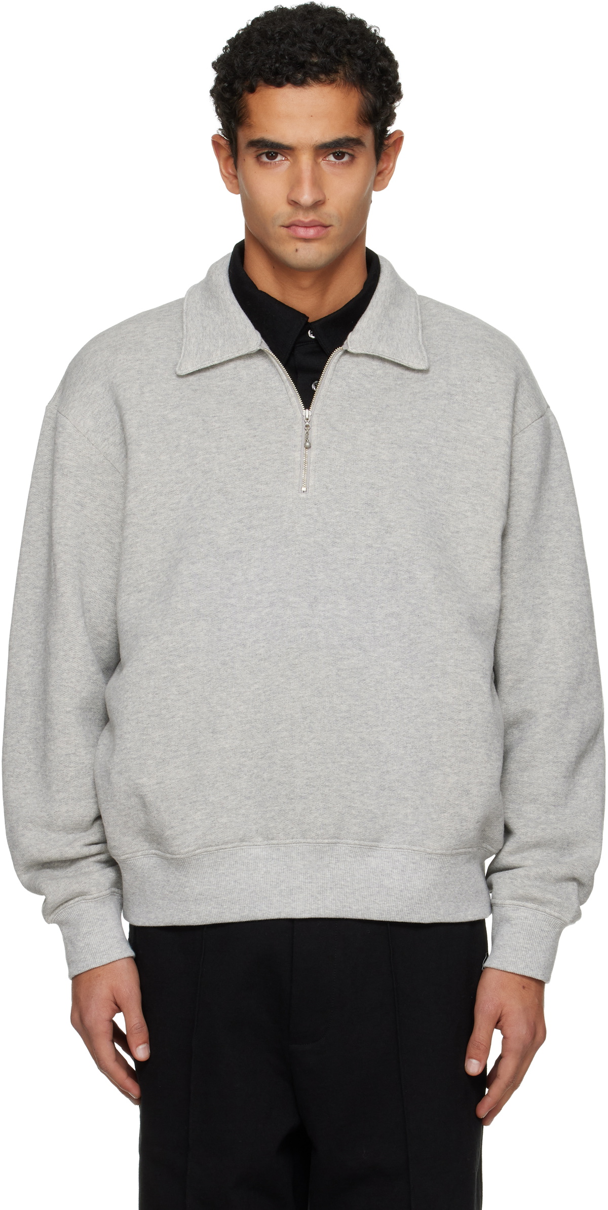 Lady White Co. Gray Quarter Zip Track Jacket
