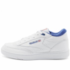 Reebok Men's Club C Mid II Sneakers in White/Cobalt/Red