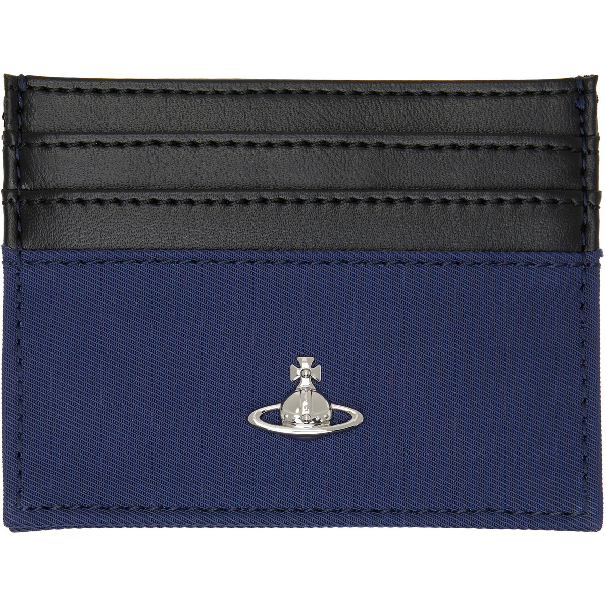 Vivienne Westwood Black & Blue Flat Card Holder