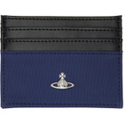 Vivienne Westwood Black & Blue Flat Card Holder