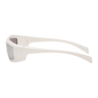 Rick Owens White and Silver Larry Rick Sunglasses