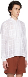 Bode White Plaid Shirt