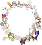 Marland Backus SSENSE Exclusive Silver Rosy Charm Necklace