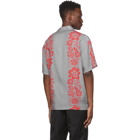 Stussy Grey Floral Pattern Shirt