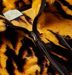 Aries - Leopard-Print Faux Fur Half-Zip Jacket - Men - Yellow