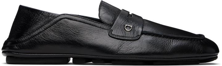 Photo: Ferragamo Black Calfskin Loafers